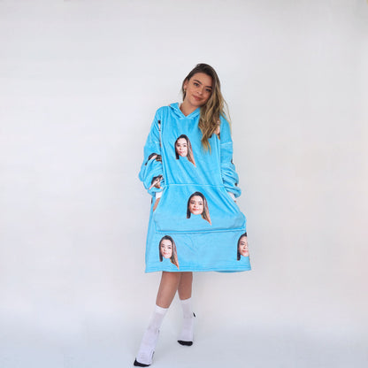 Personalized Hoodie Blanket With Photo