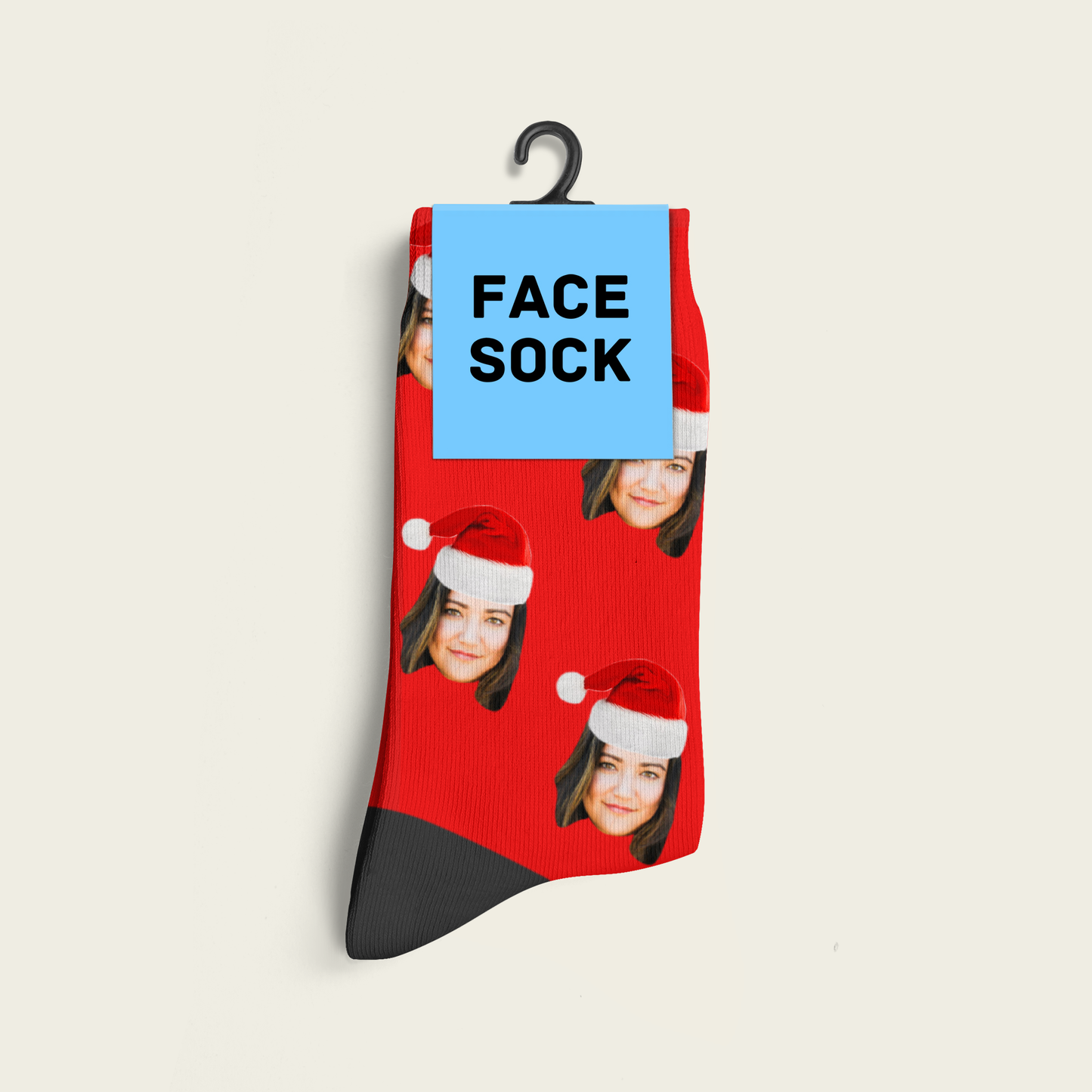 Custom Christmas Hat Socks With Photo